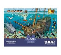 Rescate del Tesoro hundido Puzzle De Madera Impermeable Puzzles De 1000 Piezas Regalos para Adultos Divertido Rompecabezas Juegos Educativos