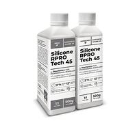 Reschimica R Pro Tech 45 - Goma de Silicona Transparente no toxica, Silicona Líquida para la Fabricación de Moldes de Silicona, Caucho Silicona para Moldes de Resina DIY 1:1 (1 kg)