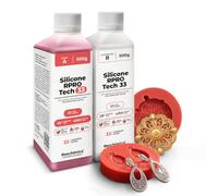 RESCHIMICA Silicona para Moldes Alta Temperatura R PRO TECH 33, 1 kg | Silicona Platino 1:1, Silicona para Hacer Moldes 33 Shore A hasta 350 °C para Joyería, Cera, Resina, Yeso y Cemento
