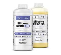 RESCHIMICA Silicona para Moldes Profesionales R PRO 30 (2 kg) | Silicona Platino Para Hacer Moldes, No Tóxica, 1:1, Fácil de Usar, Rápida, Alta Dureza, 30 Shore, para Resina y Yeso