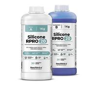 RESCHIMICA Silicona para Moldes Resistentes R PRO 20 (2 kg) Fácil de Usar | Silicona Platino Para Hacer Moldes, No Tóxica, 1:1, Rápida, Dureza Media, 20 Shore, para Resina, Yeso y Fundición
