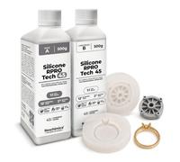 RESCHIMICA Silicona para Moldes Translúcida R Pro Tech 45, 1 kg | Silicona Platino 1:1, Silicona para Hacer Moldes 45 Shore A para Joyería, Prototipos, Resina, Cera, Yeso, Cemento