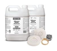 Reschimica Silicona para Moldes Translúcida R Pro Tech 45, 10 kg | Silicona Platino 1:1, Silicona para Hacer Moldes 45 Shore A para Joyería, Prototipos, Resina, Cera, Yeso, Cemento