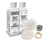 RESCHIMICA Silicona para Moldes Translúcida R PRO TECH 45, 500 gr | Silicona Platino 1:1, Silicona para Hacer Moldes 45 Shore A para Joyería, Prototipos, Resina, Cera, Yeso, Cemento