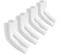 Rescoto 2 pares de mangas de compresión de compresión con protección UV para hombres, mujeres y jóvenes, cubierta de tatuaje, UPF 50, 4 pares: blanco, 4 Pairs
