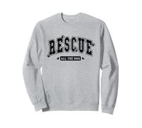 Rescue All The Dogs Paw Prints Amantes de los perros Defensores de animales Sudadera