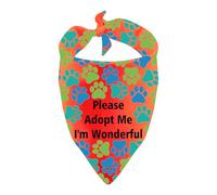 Rescue Dog Bandana Adopt Me I'm Wonderful Dog Bufanda para regalo de cumpleaños de mascotas (I'm Wonderful)