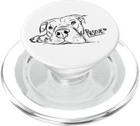 Rescue Dog Sketch, Pit Bull Dibujo, Adoptar No Tienda PopSockets PopGrip para MagSafe