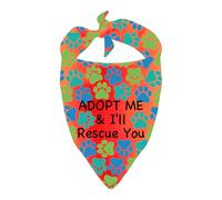 Rescue Dogs Bandana con texto en inglés «I'll Rescue You» para perro, pañuelo triangular para adopción, bufanda para mascotas, regalo (I'll Rescue You)