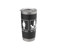 Rescue Dogs Your Wife My Wife Vaso térmico de acero inoxidable de doble pared