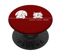 Rescue Foster Adopta Gatos y Perros PopSockets PopGrip Adhesivo
