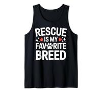Rescue is My FAV Breed Cute Animal Shelter Trabajador voluntario Camiseta sin Mangas
