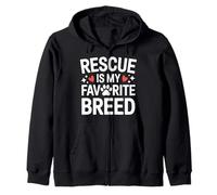 Rescue is My FAV Breed Cute Animal Shelter Trabajador voluntario Sudadera con Capucha
