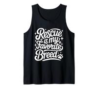 Rescue Is My Favorite Breed - Perro Gato Animal Paw Lover Camiseta sin Mangas