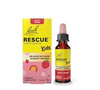RESCUE KIDS - Cuentagotas de sabor fresa - Bienestar emocional - Mezcla de 5 flores originales de Bach - Ideal para el regreso a clases, viajes y vacaciones, sin alcohol - Botella de 10 ml