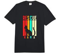 Rescue Mama Apparel Cat Rescue Mom Gift Cat Lover Adopt Cat Comfort Colors Adult Heavyweight T-Shirt