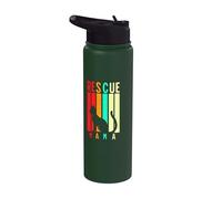 Rescue Mama apparel Cat Rescue Mom Gift Cat Lover Adopt Cat Stainless Steel Insulated Water Bottle