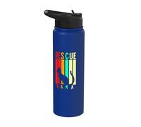 Rescue Mama apparel Cat Rescue Mom Gift Cat Lover Adopt Cat Stainless Steel Insulated Water Bottle