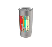 Rescue Mama apparel Cat Rescue Mom Gift Cat Lover Adopt Cat Vaso térmico de acero inoxidable de doble pared