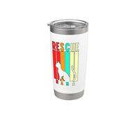Rescue Mama apparel Cat Rescue Mom Gift Cat Lover Adopt Cat Vaso térmico de acero inoxidable de doble pared