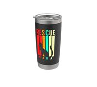 Rescue Mama apparel Cat Rescue Mom Gift Cat Lover Adopt Cat Vaso térmico de acero inoxidable de doble pared