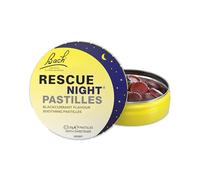 Rescue Pastillas nocturnas (grosella negra), para una noche de sueño natural, esencias florales naturales, ayuda a desconectar de pensamientos repetitivos, desconectar de distracciones, apoyo