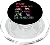 Rescue Save Love Pet Animal Shelter Volunteer Gifts PopSockets PopGrip para MagSafe