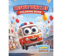 Rescue Vehicles Coloring Book: Happy Rescue Vehicles for Kids Who Love Helpers and Heroes (Happy Machines Kids Coloring Books)