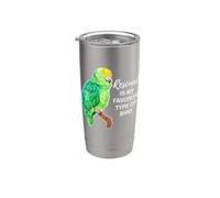 Rescued is my Favorite Type of Bird - Amazon Parrot Vaso térmico de acero inoxidable de doble pared