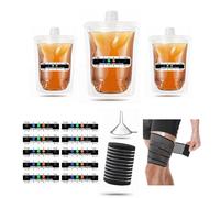 Resder El Kit Completo De Prueba De Orina De 15 Piezas Incluye 3 Bolsas Transparentes A Prueba De Fugas, 10 Tiras Adhesivas De Prueba De Temperatura, Correas Ajustables De 47" Para Las Piern