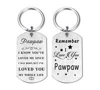 Resdink Llavero Peepaw - To My Peepaw Gifts Remember I Love You Peepaw llavero, ideas de regalo de cumpleaños personalizadas Peepaw Peepaw regalo de Navidad para el día del padre, plateado