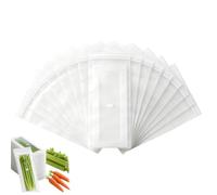 Resealable Food Bags - 15 Pack Extended Zipper Freezer Pouches, Clear Leakp
