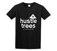 Research Collection Hustle Trees T-Shirt Graphic tee Printed Top Mens Black Shirt L