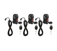 Resefinem 3PCS - Interruptor de manillar hacia adelante, botón de retroceso con accesorios de bloqueo para bicicleta eléctrica, detecta automáticamente vehículos eléctricos de 12 V a 99 V, indicador