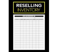 Reselling Inventory Log Book: Product Purchase & Sales Tracker | Supplier, Cost & Profit Organizer for Online Resellers & Small Business Owners.