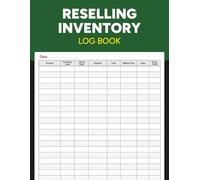 Reselling Inventory Log Book: Track Inventory, Purchases, Sales and Profit for Resellers