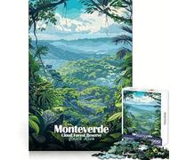 Reserva del Bosque Nuboso de Monteverde,Costa Rica Rompecabezas de 1000 Piezas para Adolescentes Entrenamiento Inteligente Escape Tranquilo Corte Impecable Regalo Memorable (38x52cm)