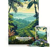 Reserva del Bosque Nuboso de Monteverde,Costa Rica Rompecabezas difícil para Adultos,1000 Piezas Requiere Memoria Ideal para Relajarse Bordes definidos (50x75cm)