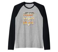 Reserva Minería Bitcoins Nakamoto mantener la calma & HODL Bitcoin Camiseta Manga Raglan