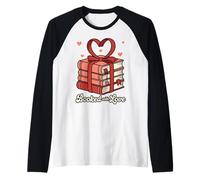 Reservado con Love Romantic Reader Quote Valentine's Book Camiseta Manga Raglan