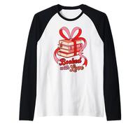 Reservado con Love Romantic ReaderQuote Amante de los Libros de San Valentín Camiseta Manga Raglan