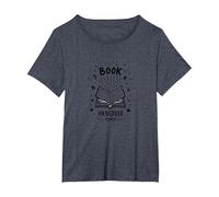 Reservar Hangover Bibliophile Reading Lover Camiseta, Mujer Tallas Grandes, Azul Jaspeado, 1XL Grande