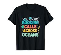 Reservar Llamadas a través de los océanos Trabajo Remoto Estilo de Vida Camiseta