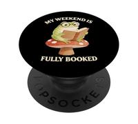 Reservar Mi Fin de Semana está Completamente Reservado Rana Lectura Cottagecore PopSockets PopGrip Adhesivo