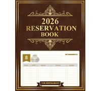 Reservation Book for Restaurant: 365-Day Guest Seating Planner with Daily Waitlist and Appointment Tracking Pages