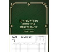 Reservation Book for Restaurant: 365 Days Guest Booking & Dinner Reservations Record Book, Hostess Log Book 12 months