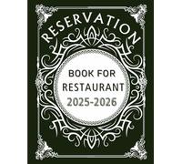 Reservation Book For Restaurant: Easy-to-Use Reservation Log for Restaurants 120 pages