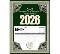 Reservation Book For Restaurant: Full Year Table Wait List Reservations | 1 page with space for 36 reservations per day | Hostess Table Log Book