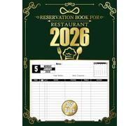 Reservation Book For Restaurant: Full Year Table Wait List Reservations | 1 page with space for 36 reservations per day | Hostess Table Log Book