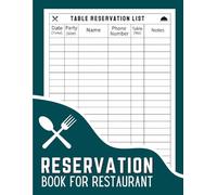 Reservation Book For Restaurant: Guest Reservation Organizer | Keep Track of Dining Preferences & Table Assignments